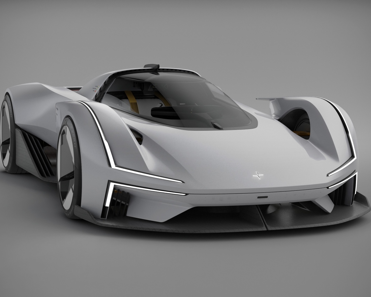 Автомобиль Polestar Synergy 2023 года на сером фоне