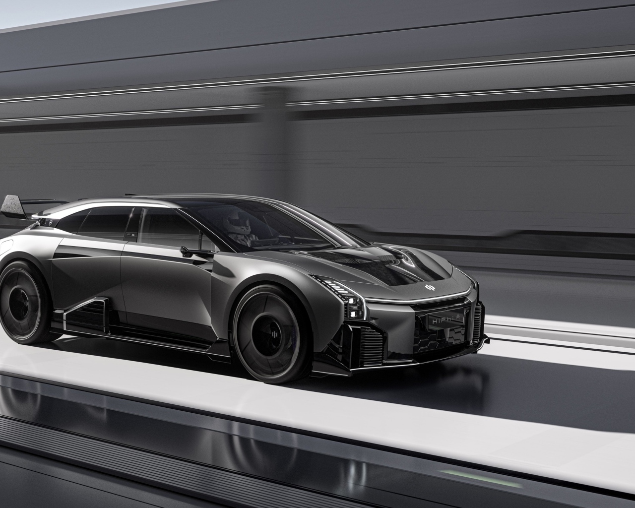 Черный автомобиль HiPhi A 2023 года
