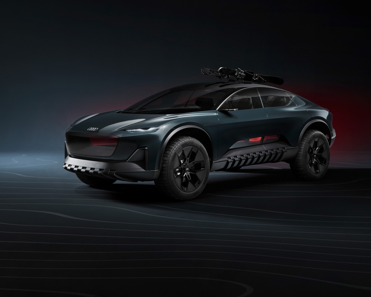 Автомобиль Audi Activesphere на черном фоне