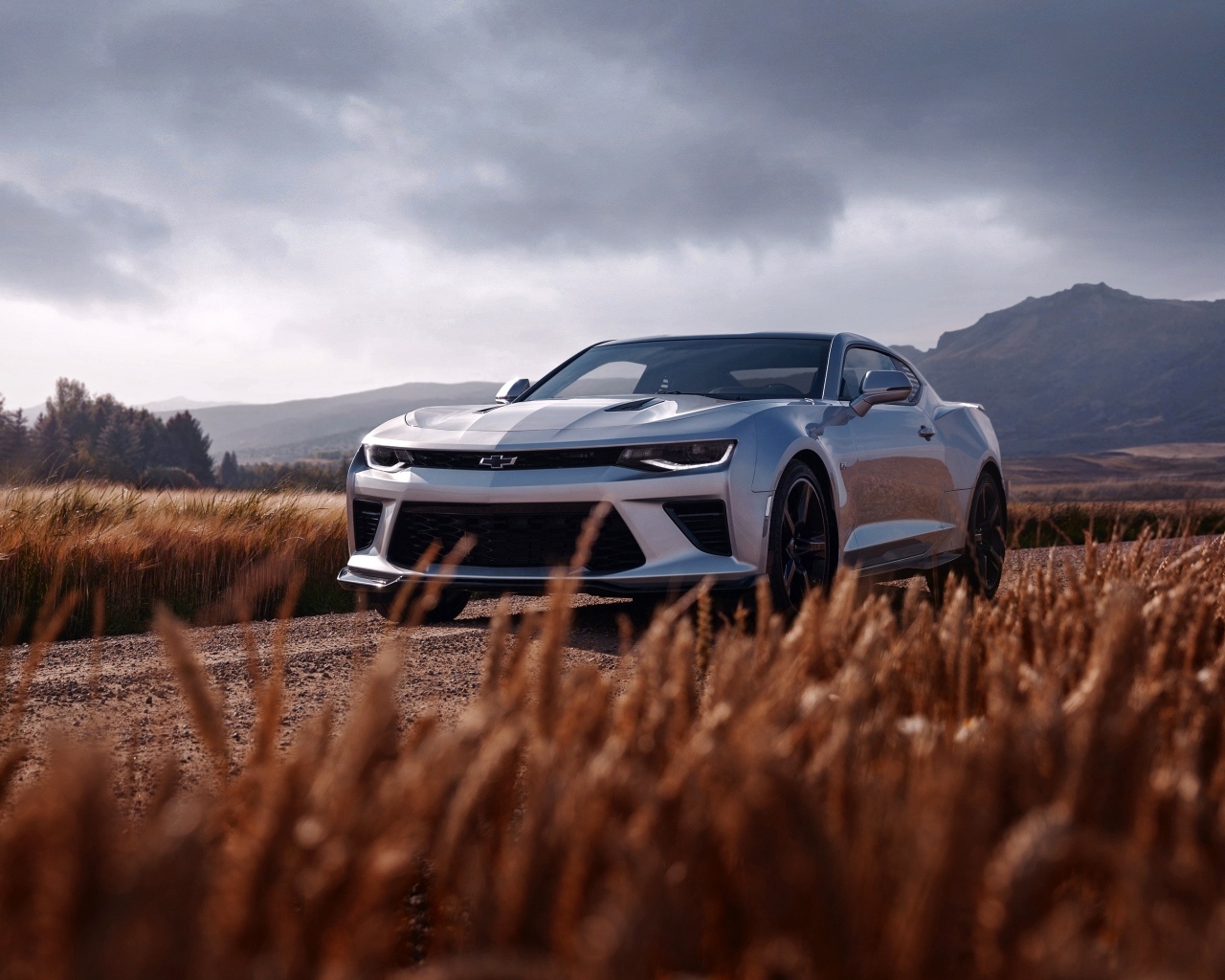 Автомобиль Chevrolet Camaro SS на дороге