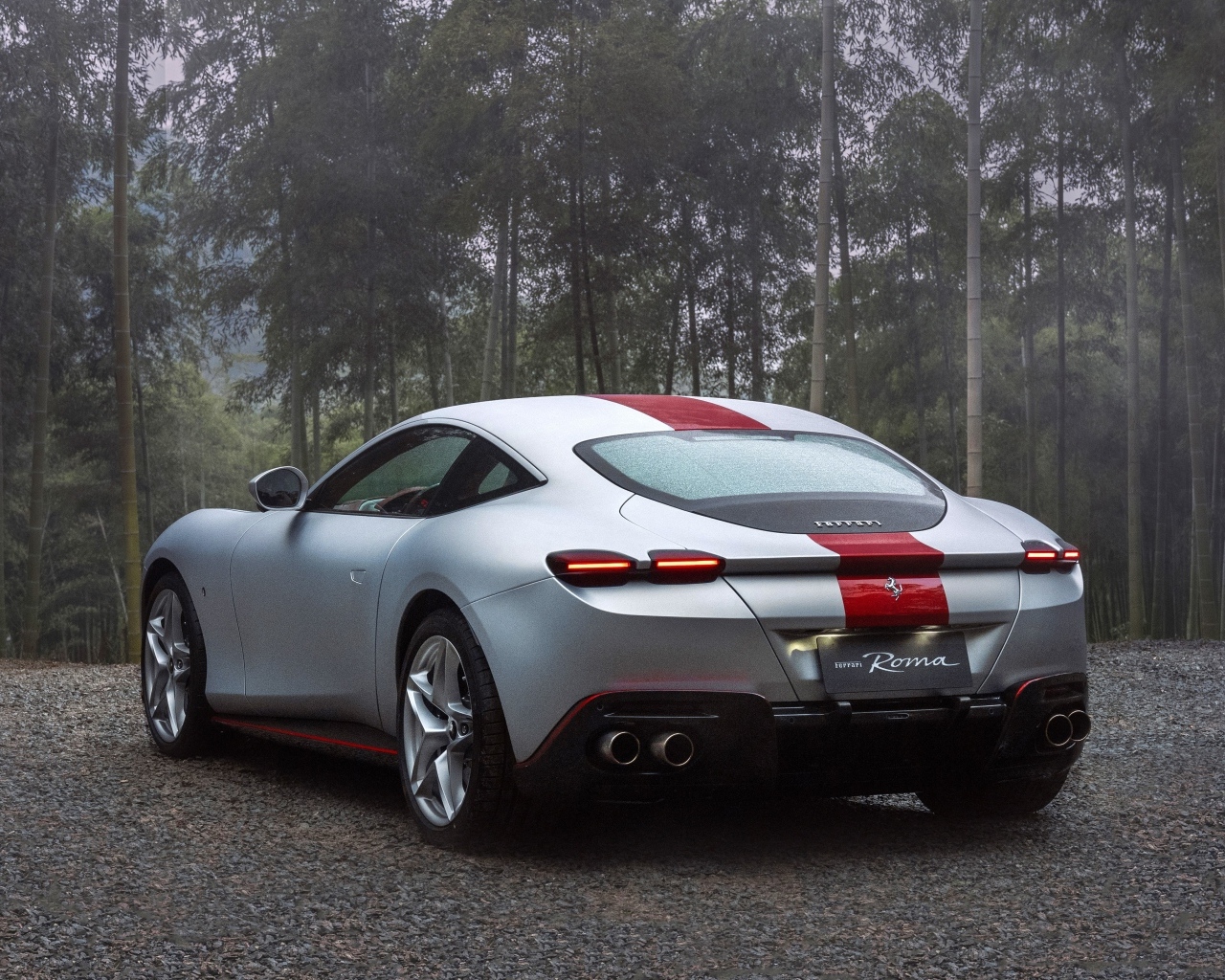 Автомобиль Ferrari Roma 30th Anniversary 2023  вид сзади