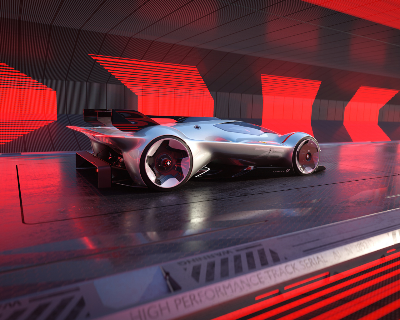 Автомобиль Ferrari Vision Gran Turismo вид сзади