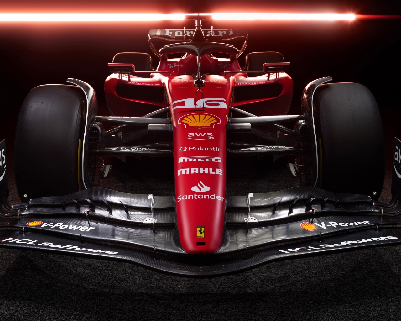 Автомобиль Ferrari SF-23 F1 2023  вид спереди