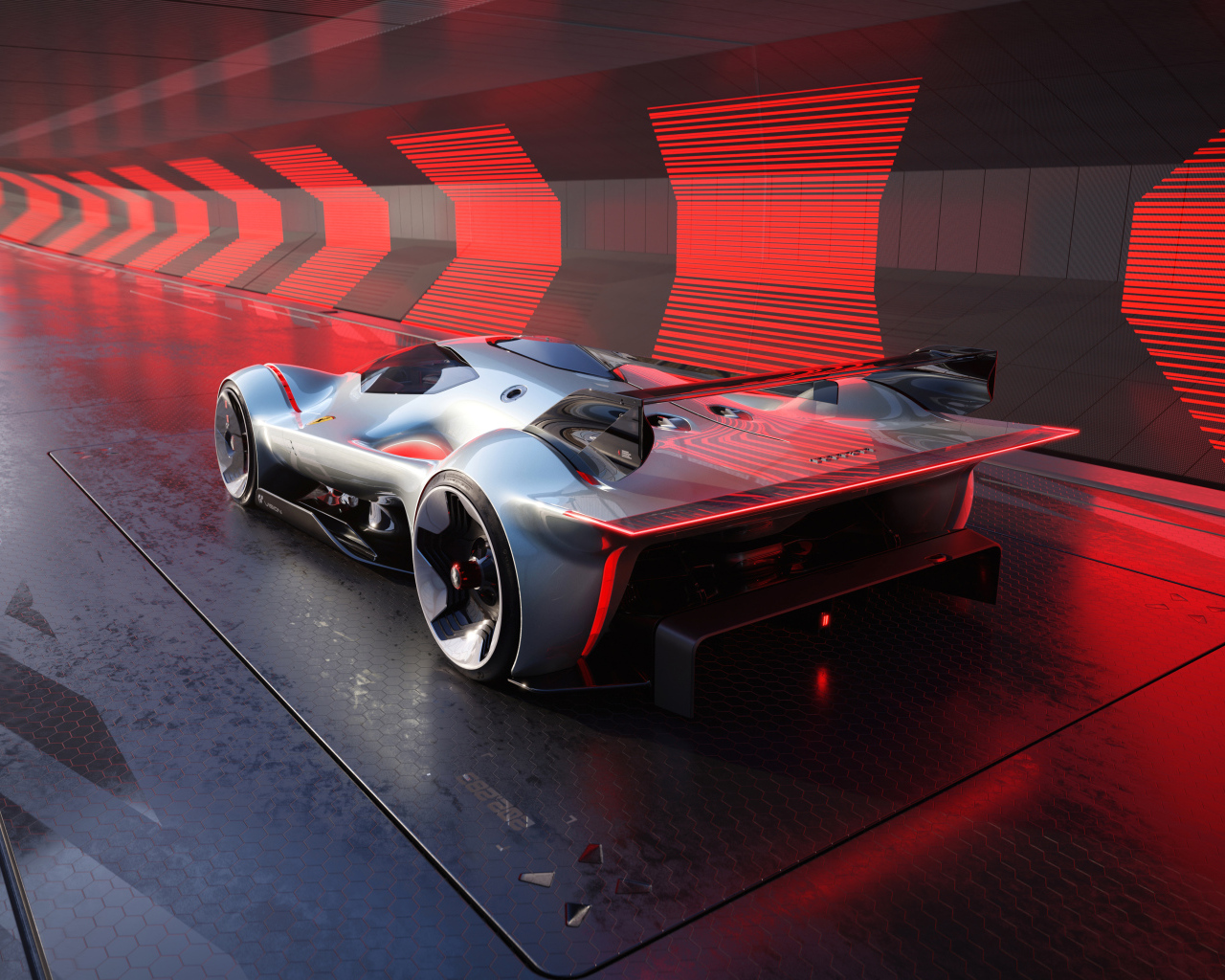 Спорткар Ferrari Vision Gran Turismo вид сзади