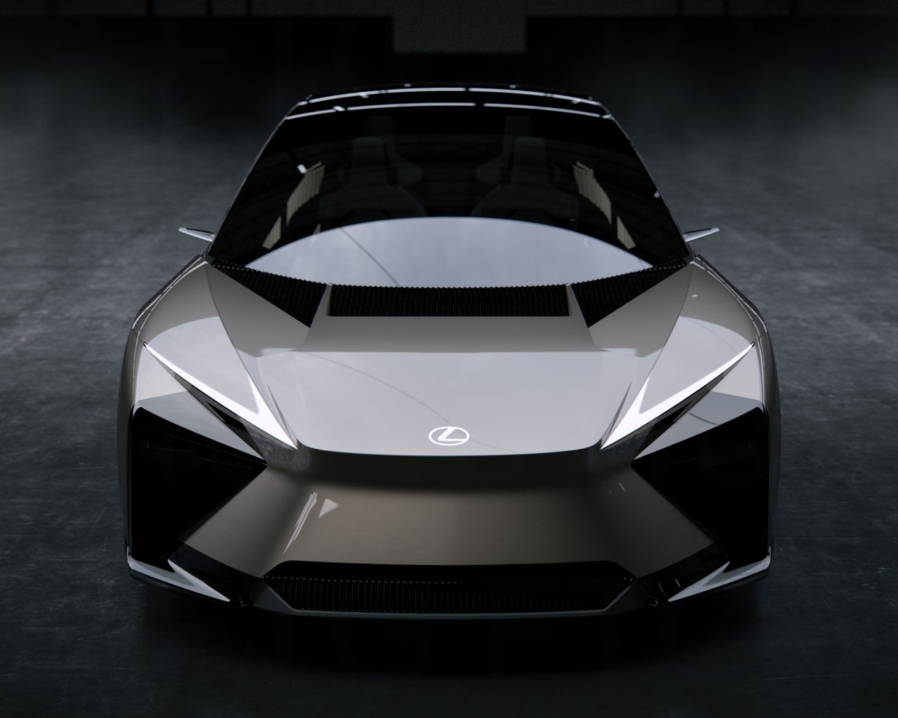 Вид спереди на автомобиль Lexus LF-ZL