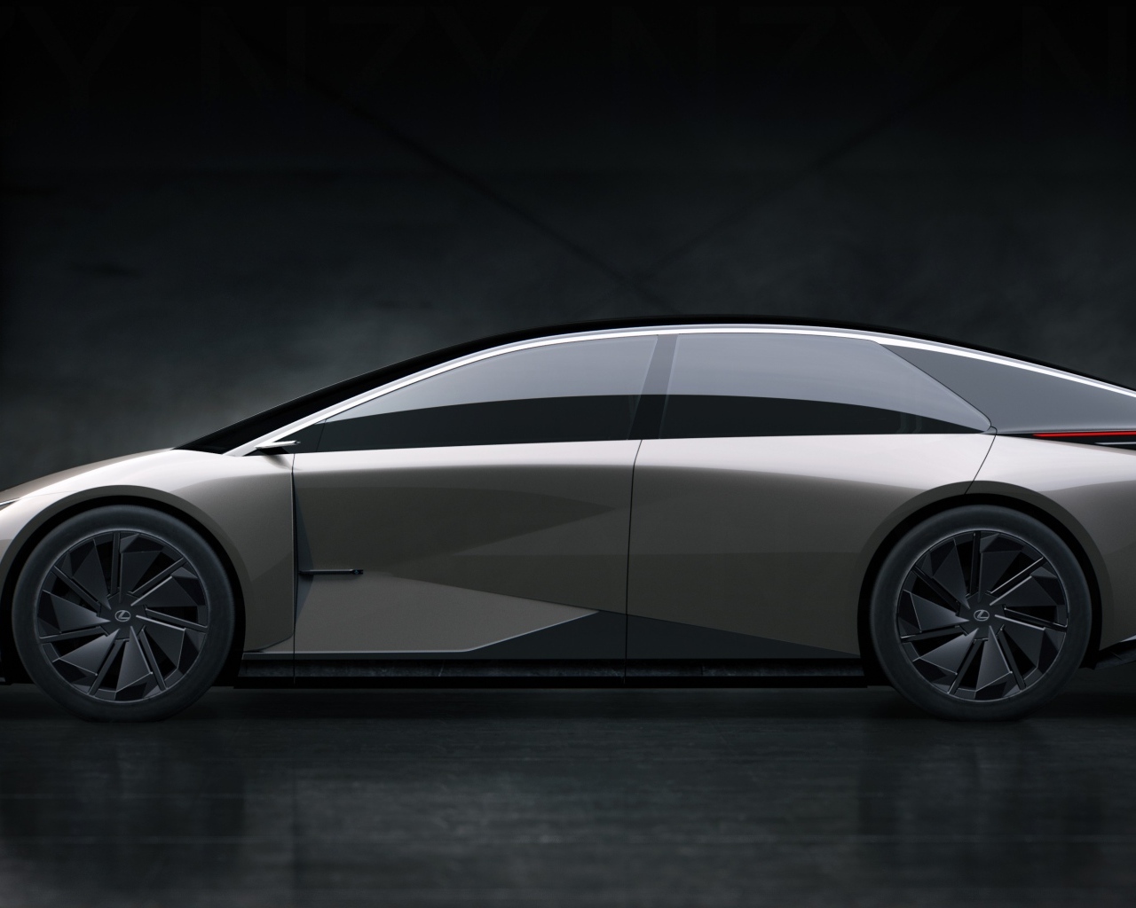 Вид сбоку на автомобиль Lexus LF-ZC