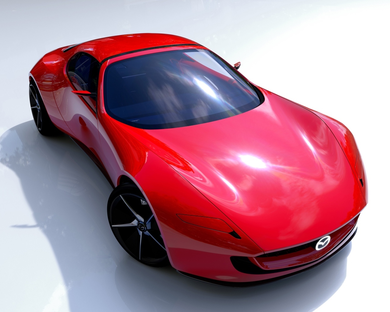 Красный автомобиль Mazda Iconic SP