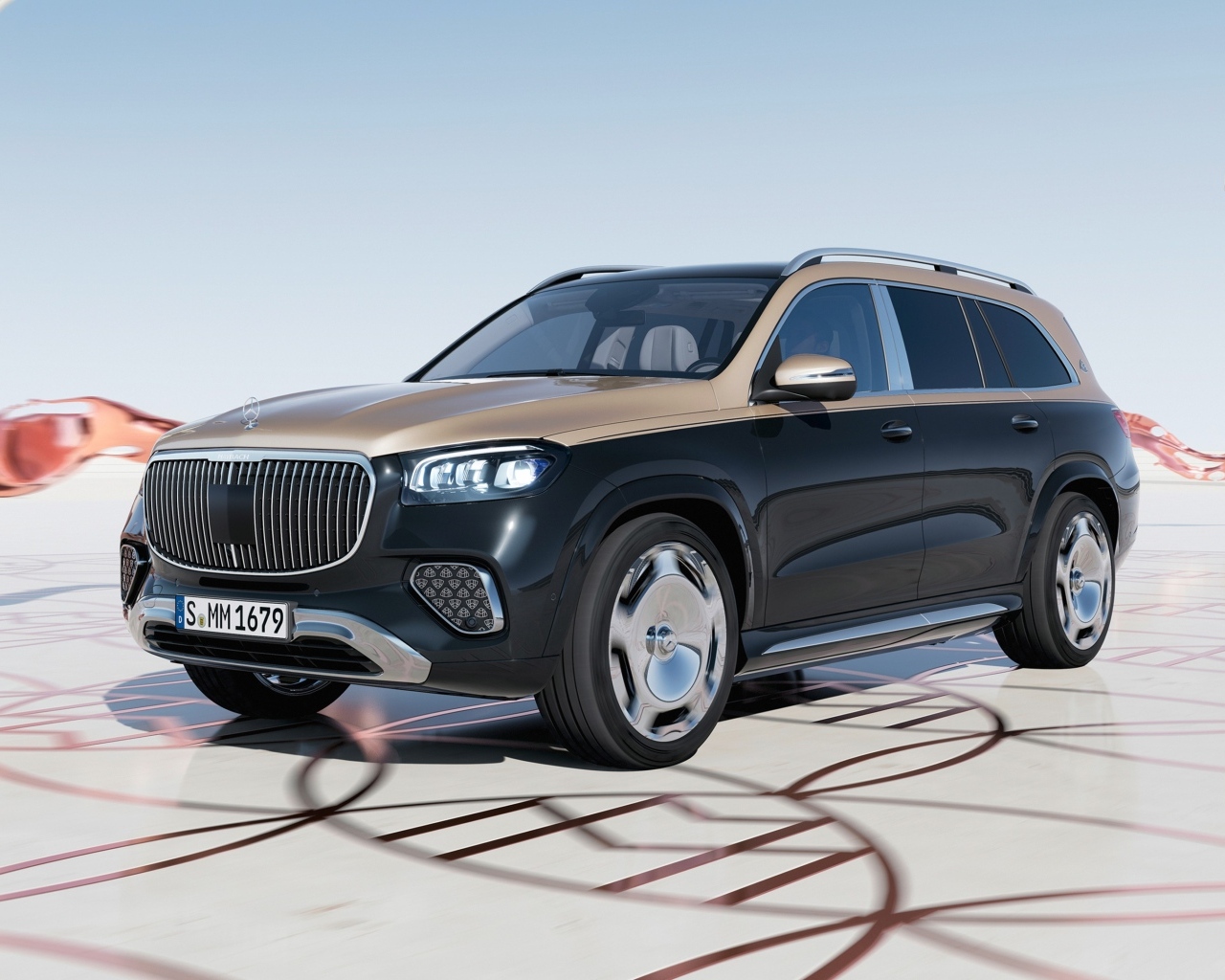 Автомобиль Mercedes-Maybach GLS 600 4MATIC 2023 года вид спереди