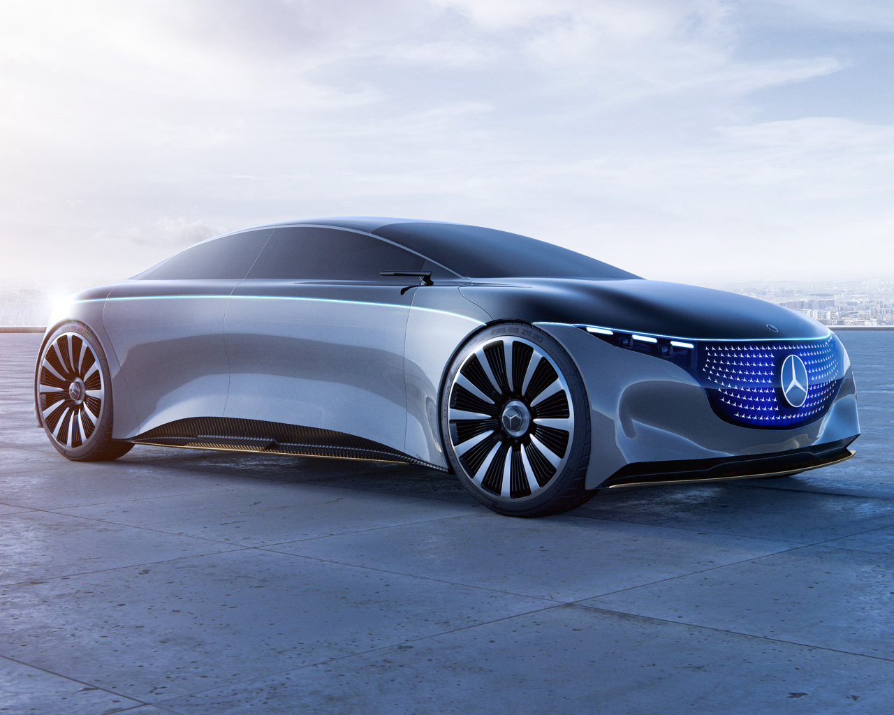 Автомобиль концепт Mercedes Vision EQS