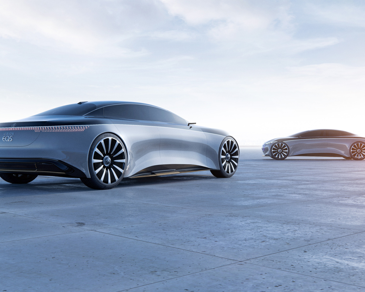 Новый автомобиль Mercedes Vision EQS