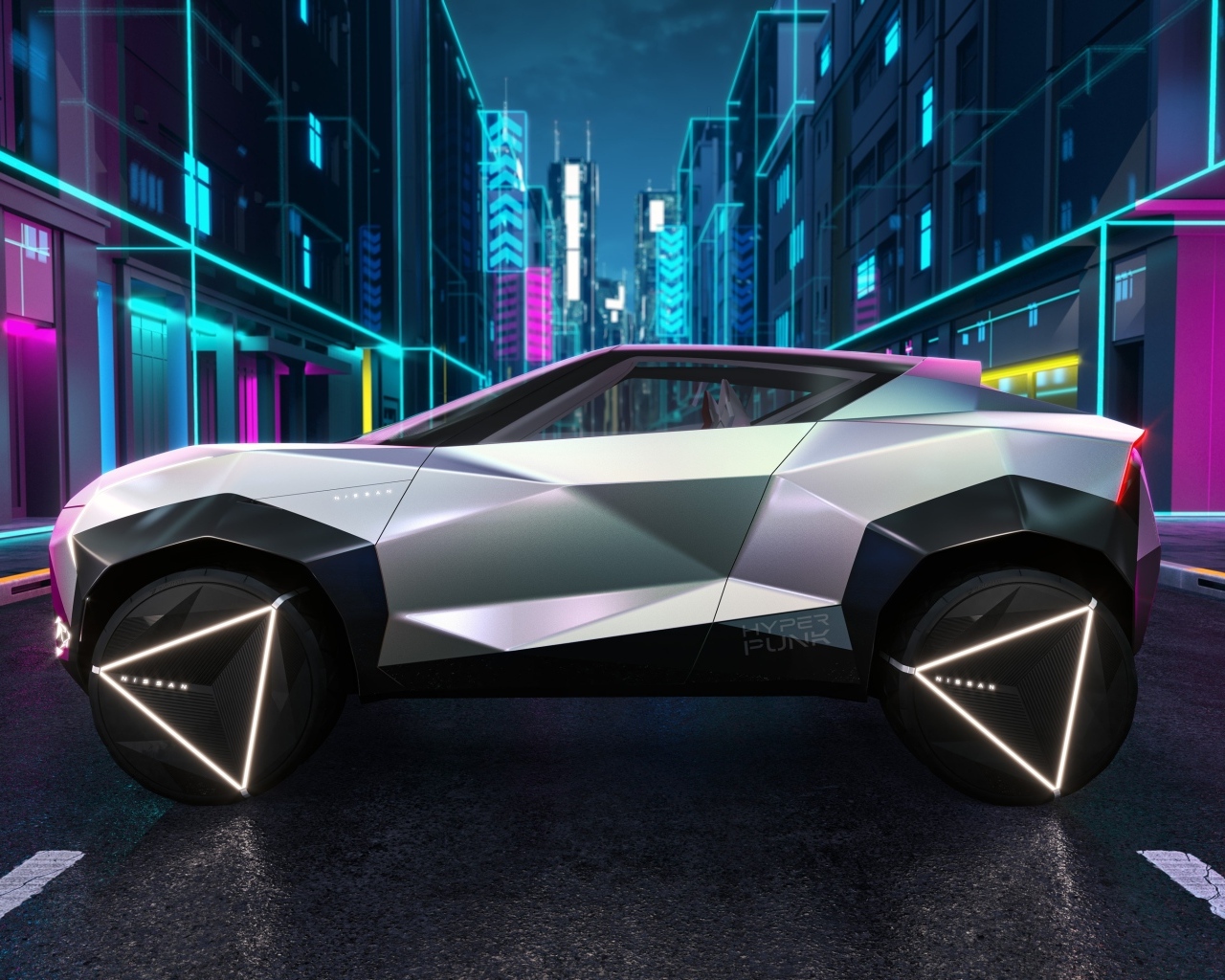 Автомобиль Nissan Hyper Punk вид сбоку