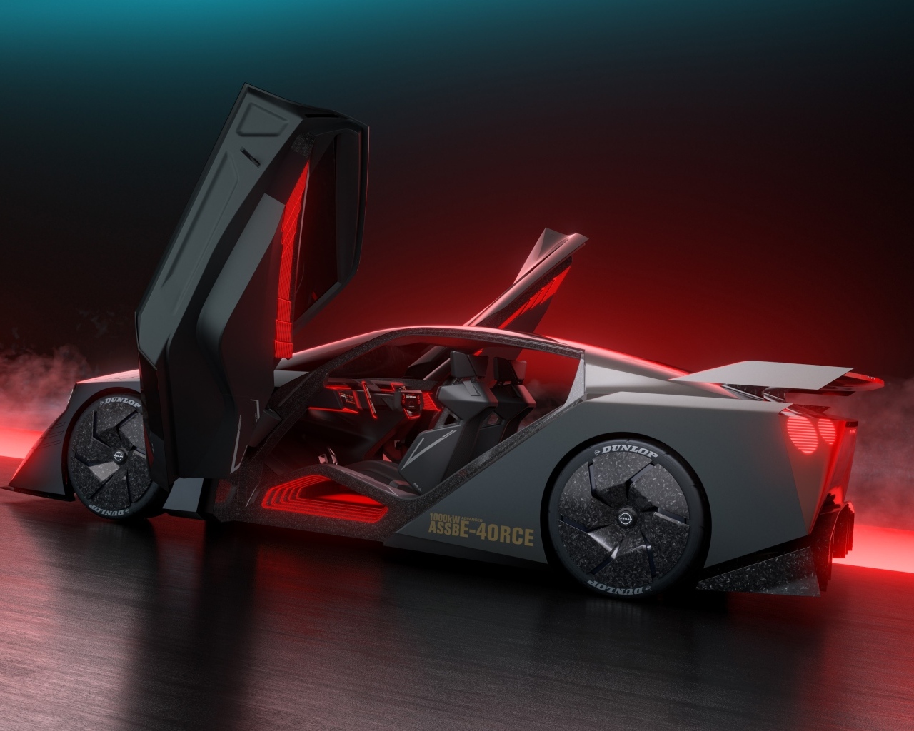 Открытые двери в автомобиле Nissan Hyper Force