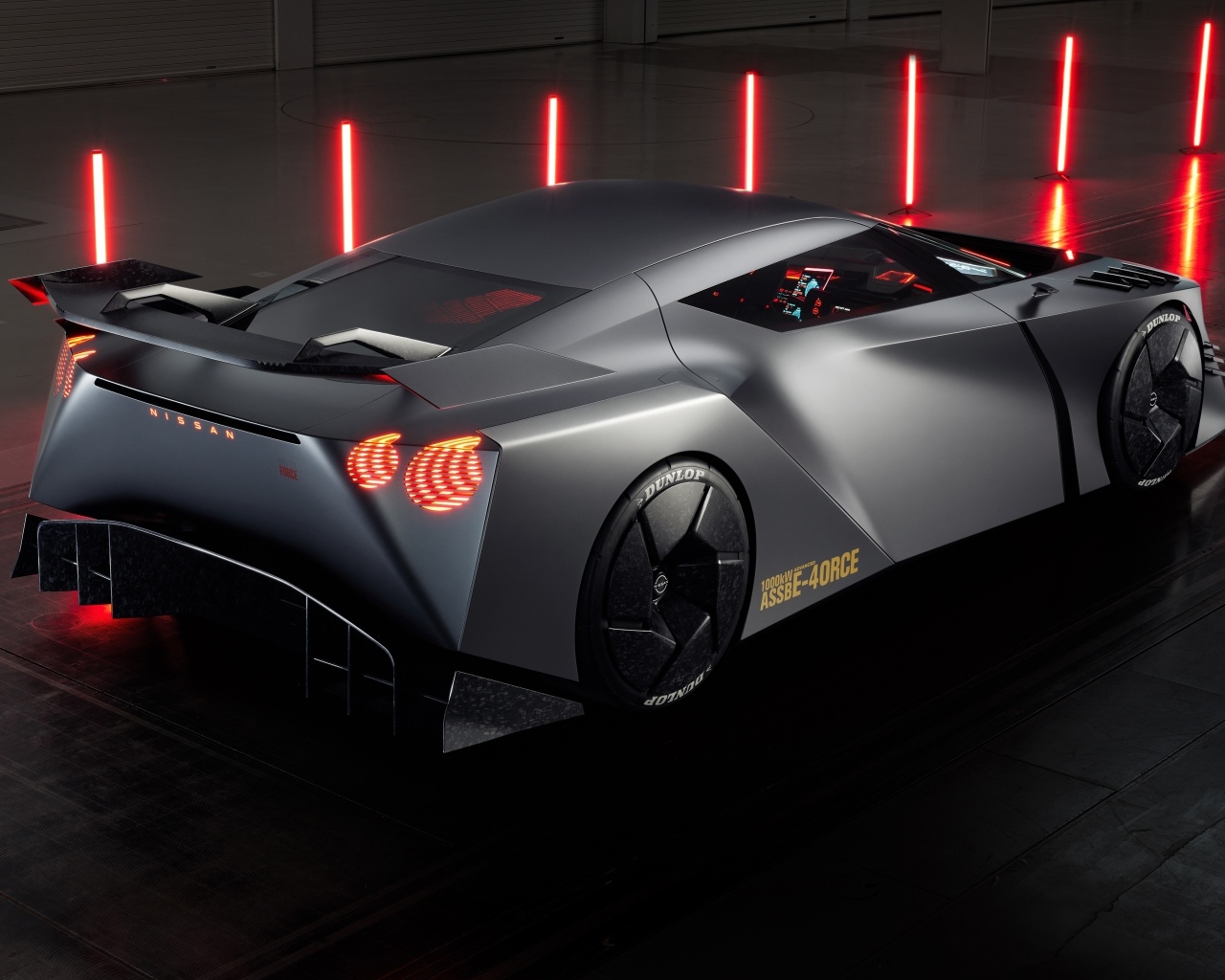 Вид сзади на автомобиль концепт Nissan Hyper Force