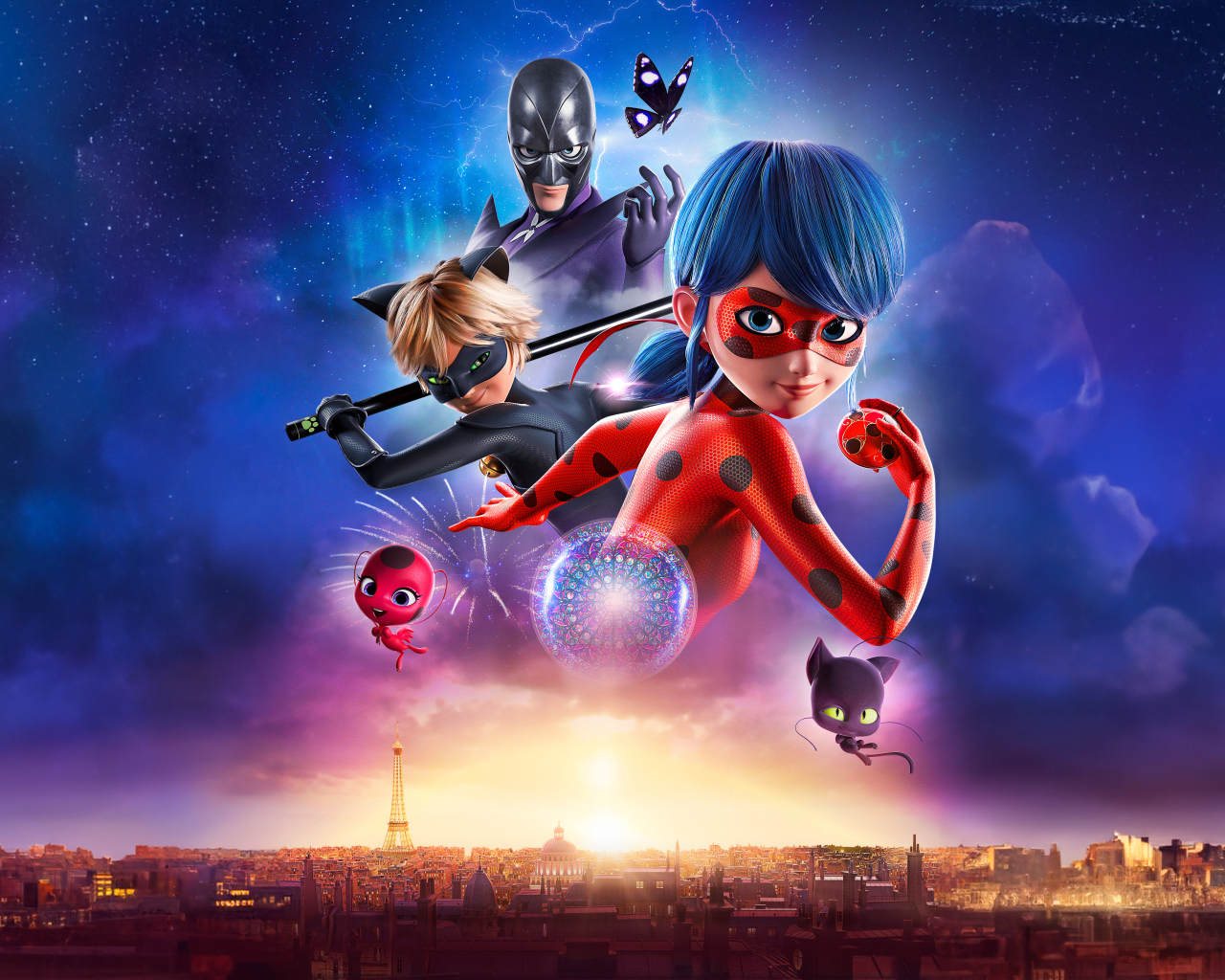 Красивый постер мультфильма Леди Баг и Супер-Кот: Пробуждение силы