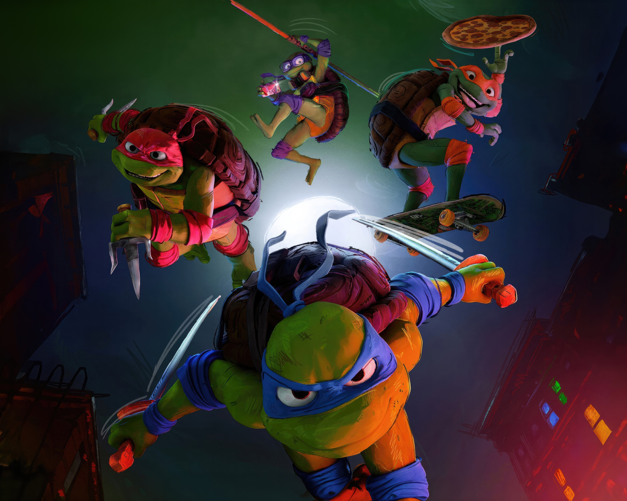 Characters from Teenage Mutant Ninja Turtles: Mutant Mayhem