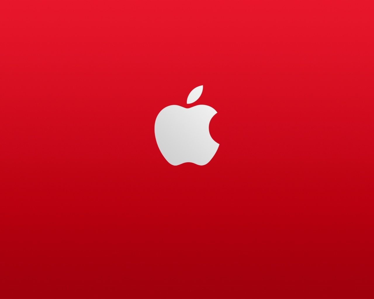 Белый значок apple на красном фоне