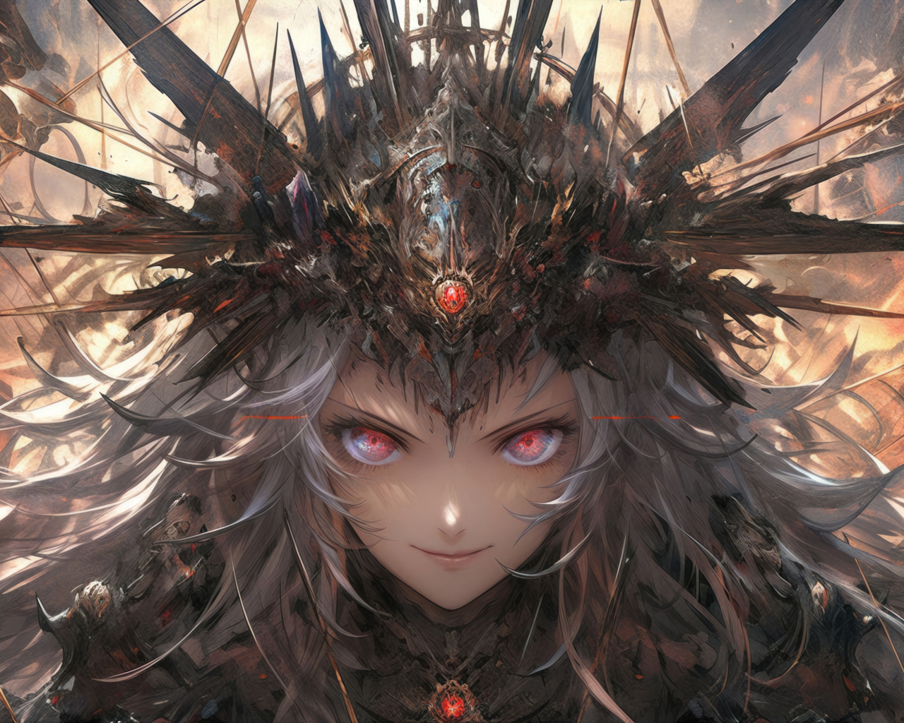 Фантастическая девушка с короной на голове