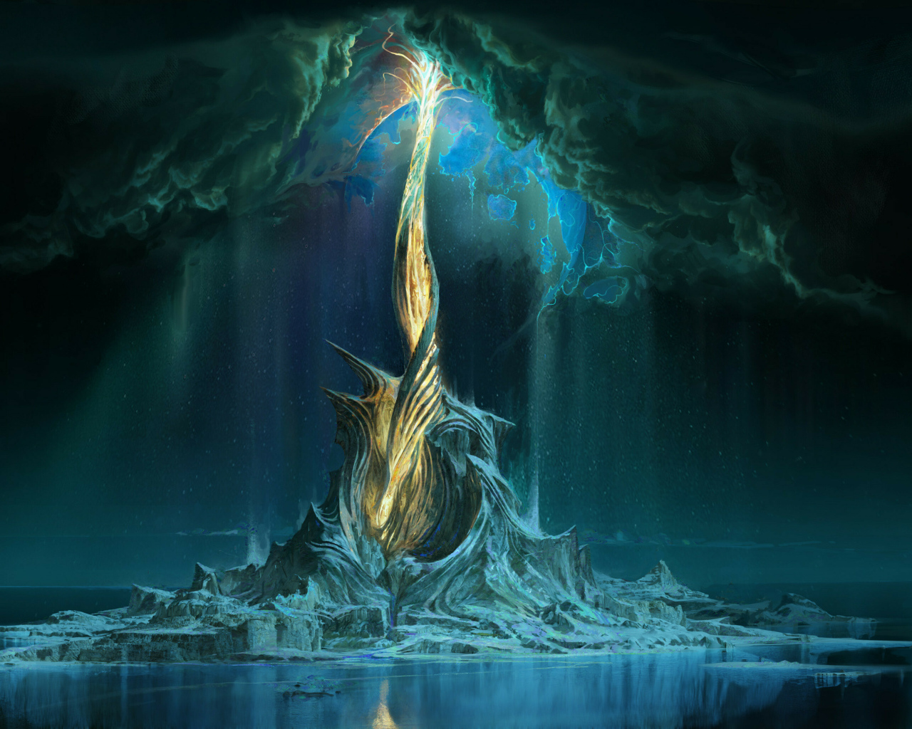 Фантастическое дерево уходит в небо