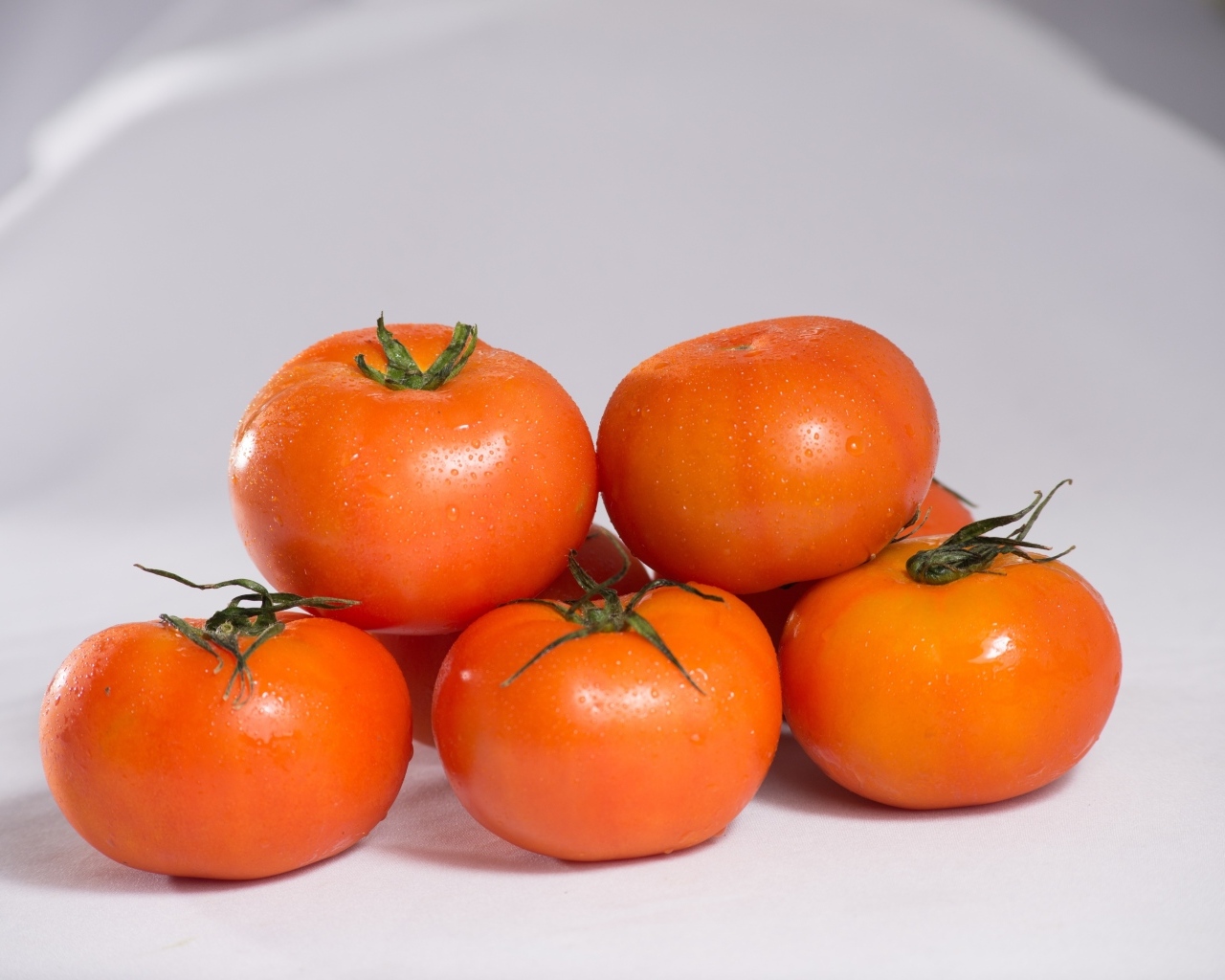 Спелые чистые красные помидоры