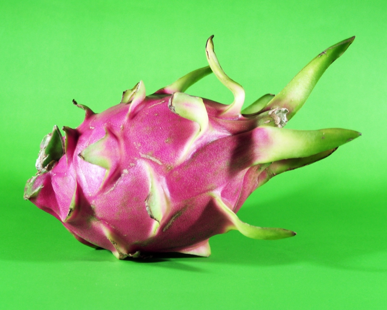 Фрукт питайя на зеленом фоне