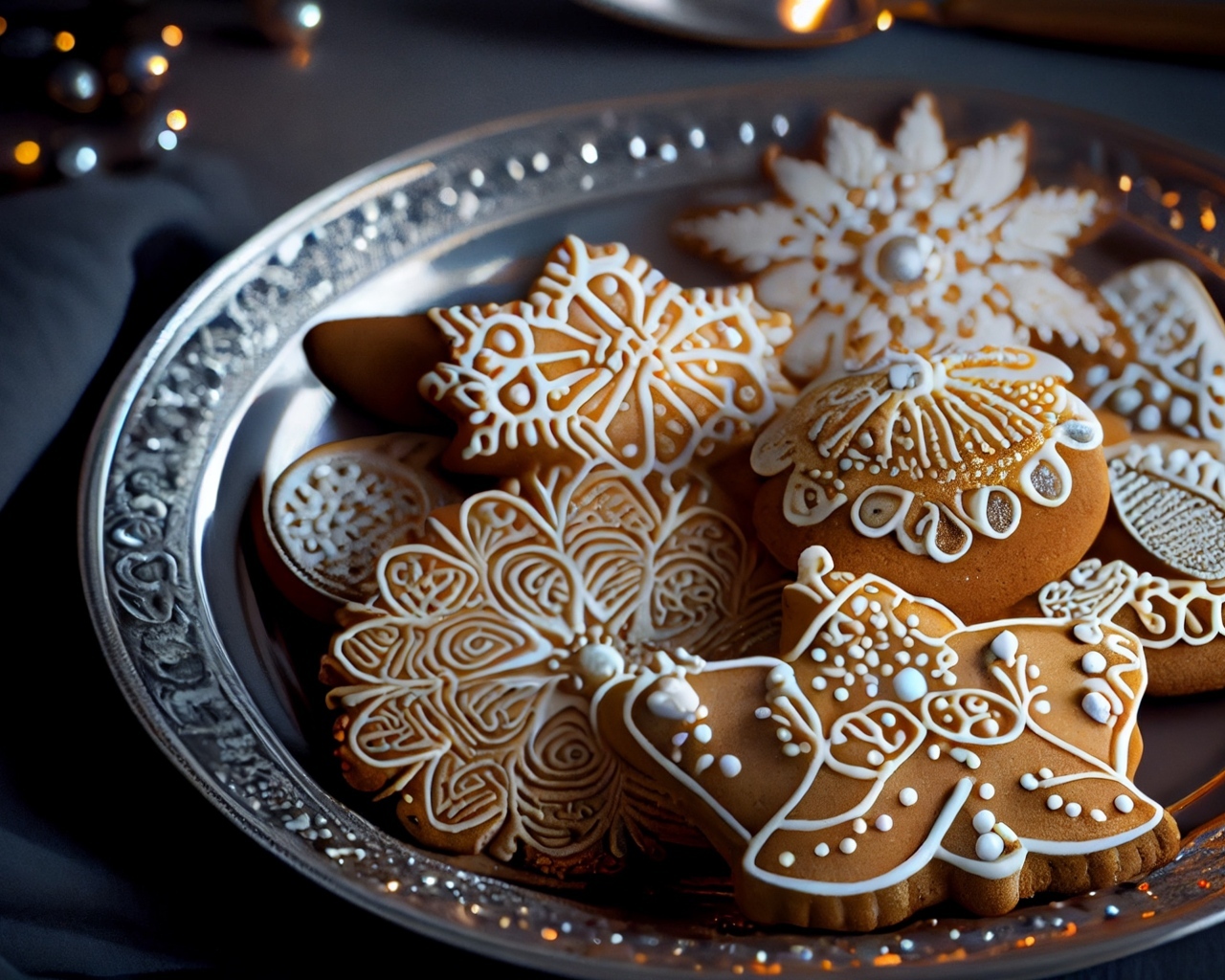 Фигурное печенье в сахарной глазури 