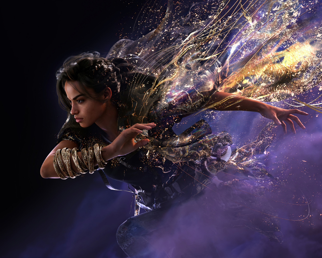 Красивая девушка персонаж компьютерной игры Forspoken