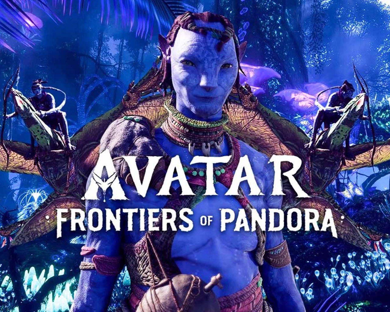 Красочный постер компьютерной игры Avatar: Frontiers of Pandora