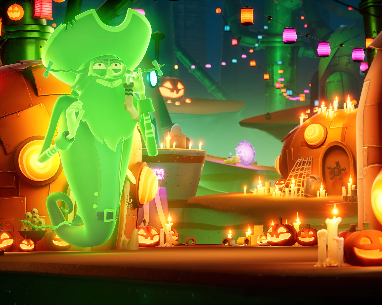 Кадр  компьютерной игры SpongeBob SquarePants: The Cosmic Shake