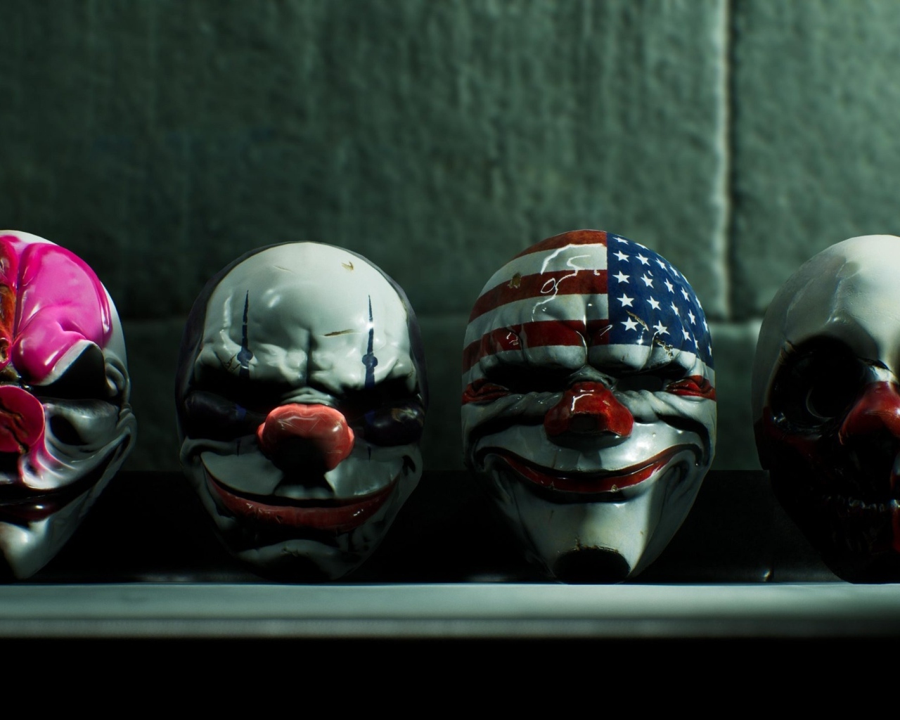 Masks from the computer game Payday 3