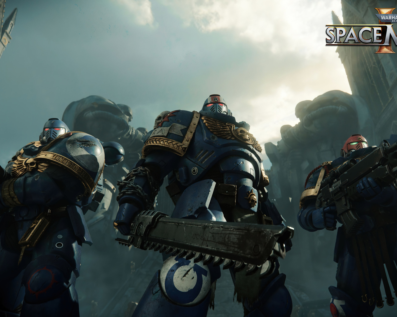 Солдаты из компьютерной игры Warhammer 40,000: Space Marine 2