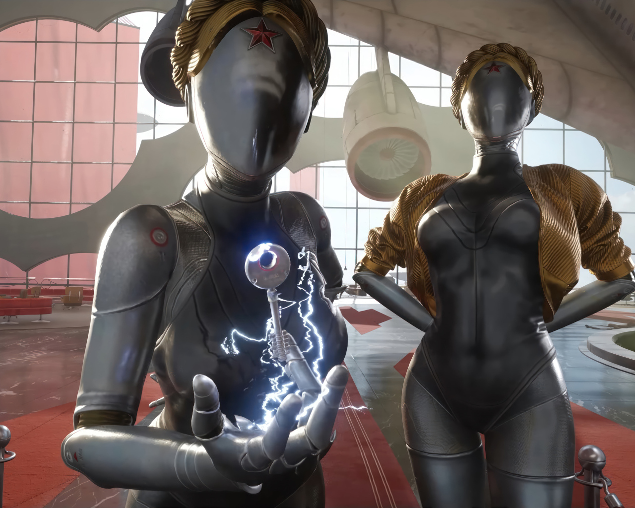 Две девушки робота из компьютерной игры Atomic Heart