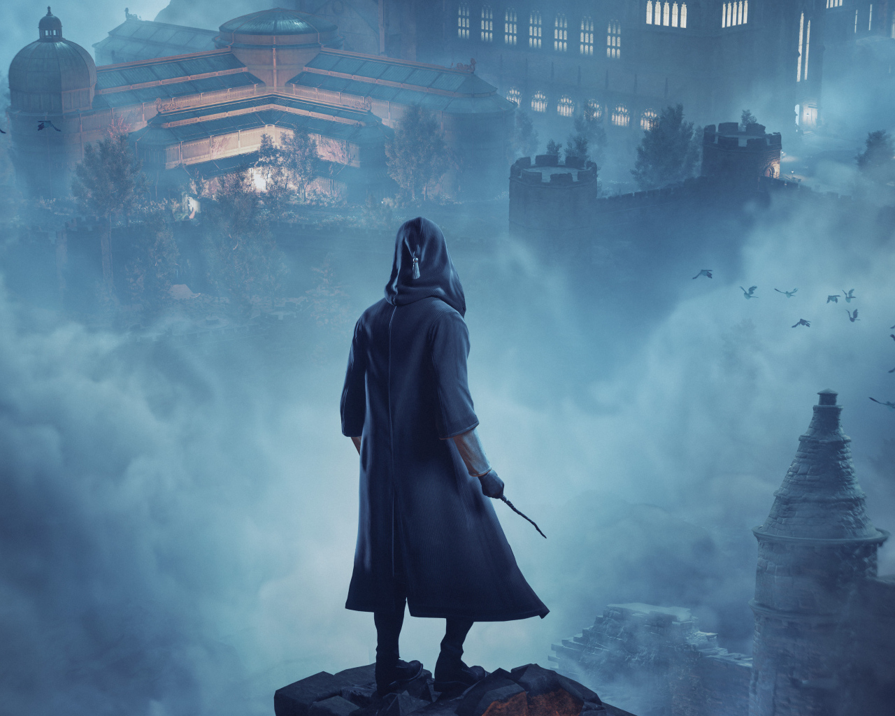 Волшебник из компьютерной игры Hogwarts Legacy