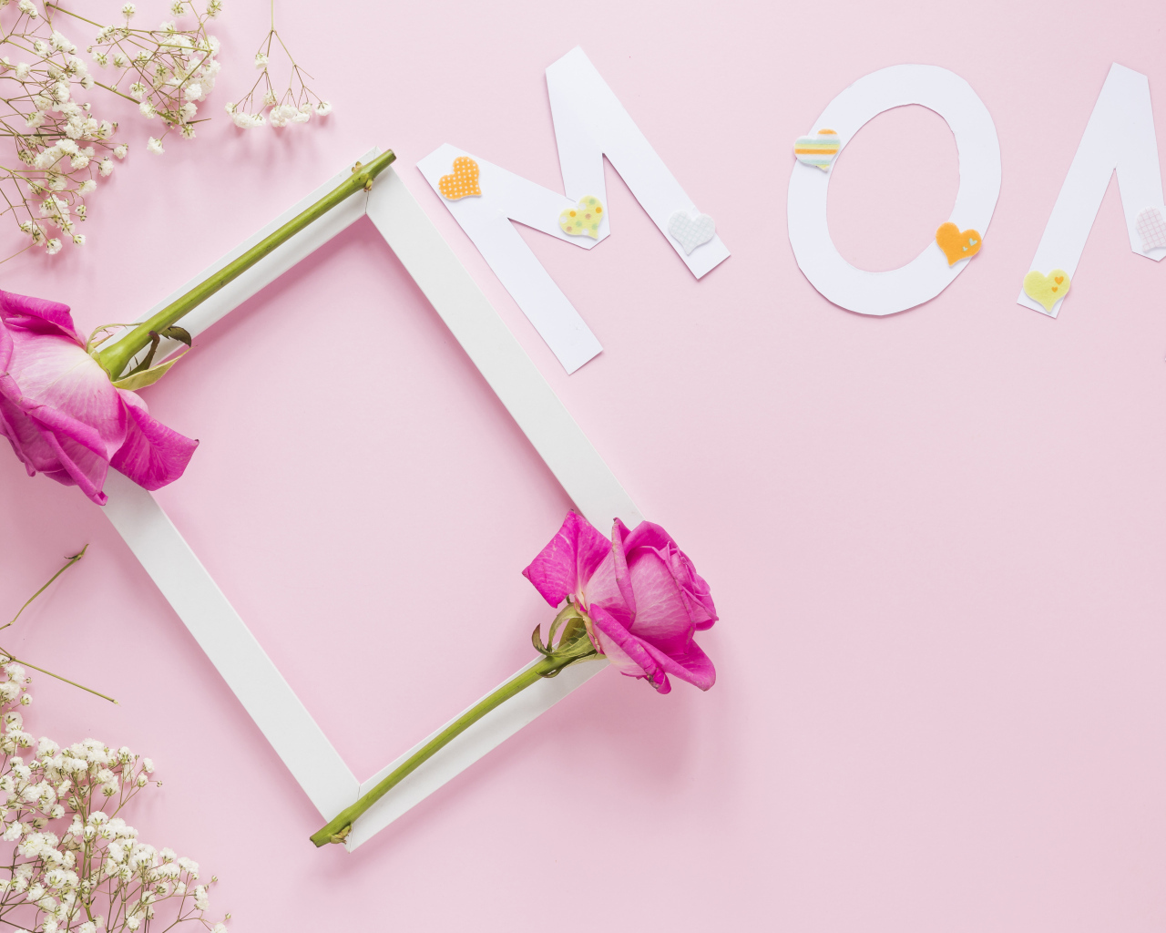 Шаблон поздравительной открытки для мамы на 8 марта