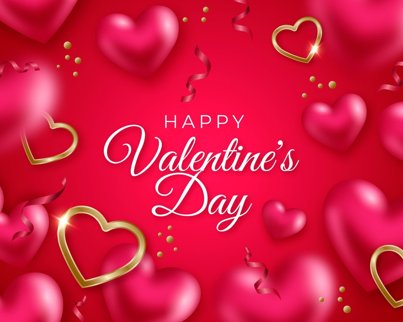 Красивая розовая открытка на День Святого Валентина