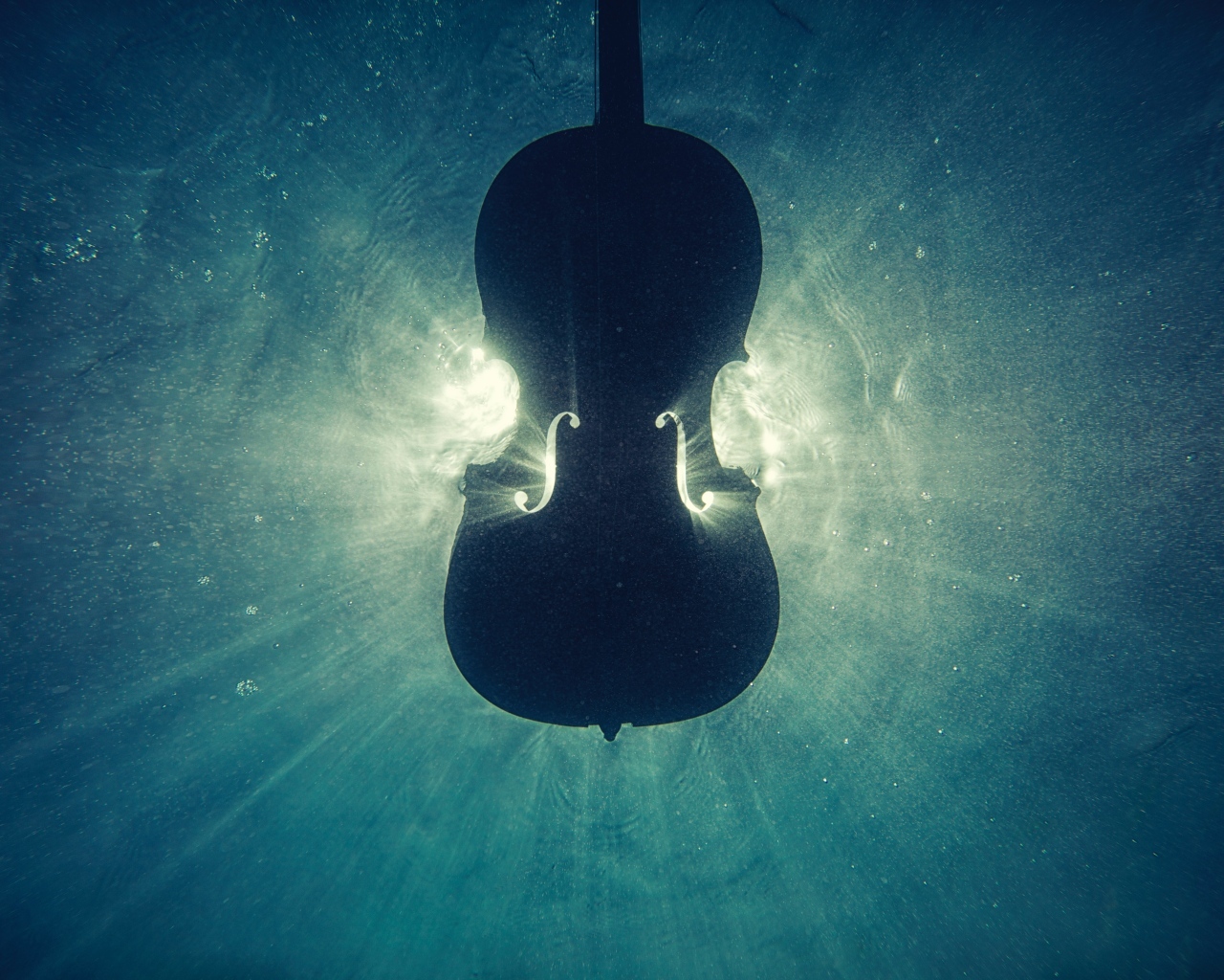 Скрипка лежит в воде