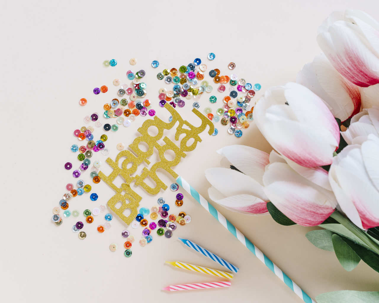 Розовые тюльпаны на день рождения