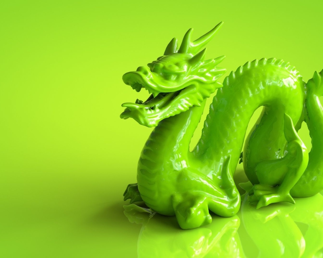 Статуэтка зеленого дракона символ 2024 года
