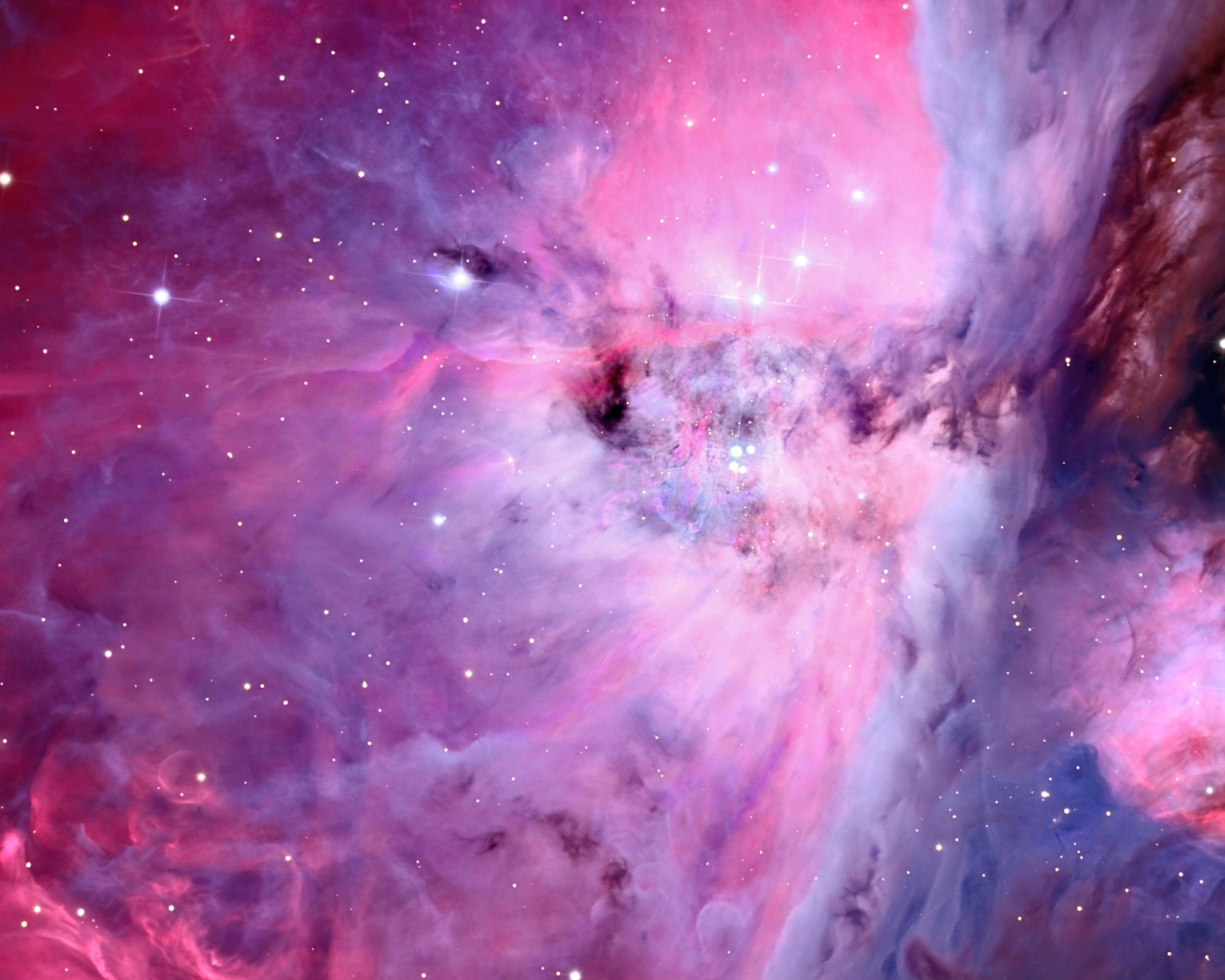 Pink space nebula