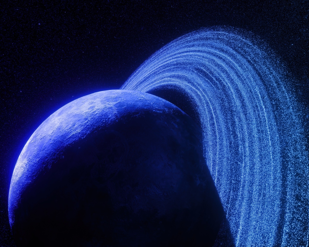 Кольца вокруг планеты Сатурн крупным планом