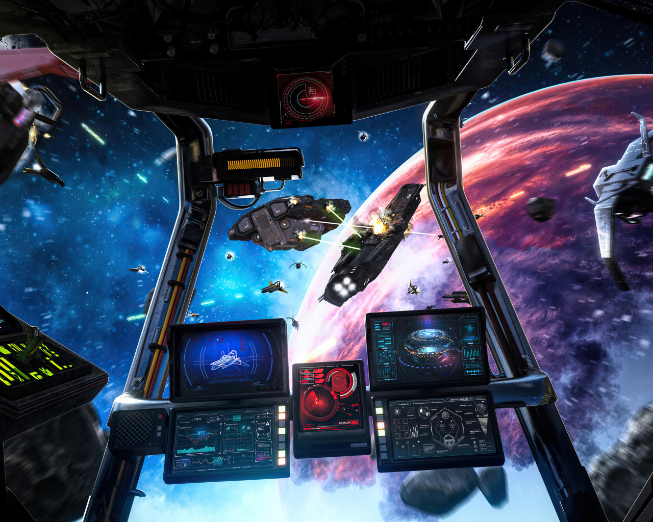 Вид из кабины космического корабля