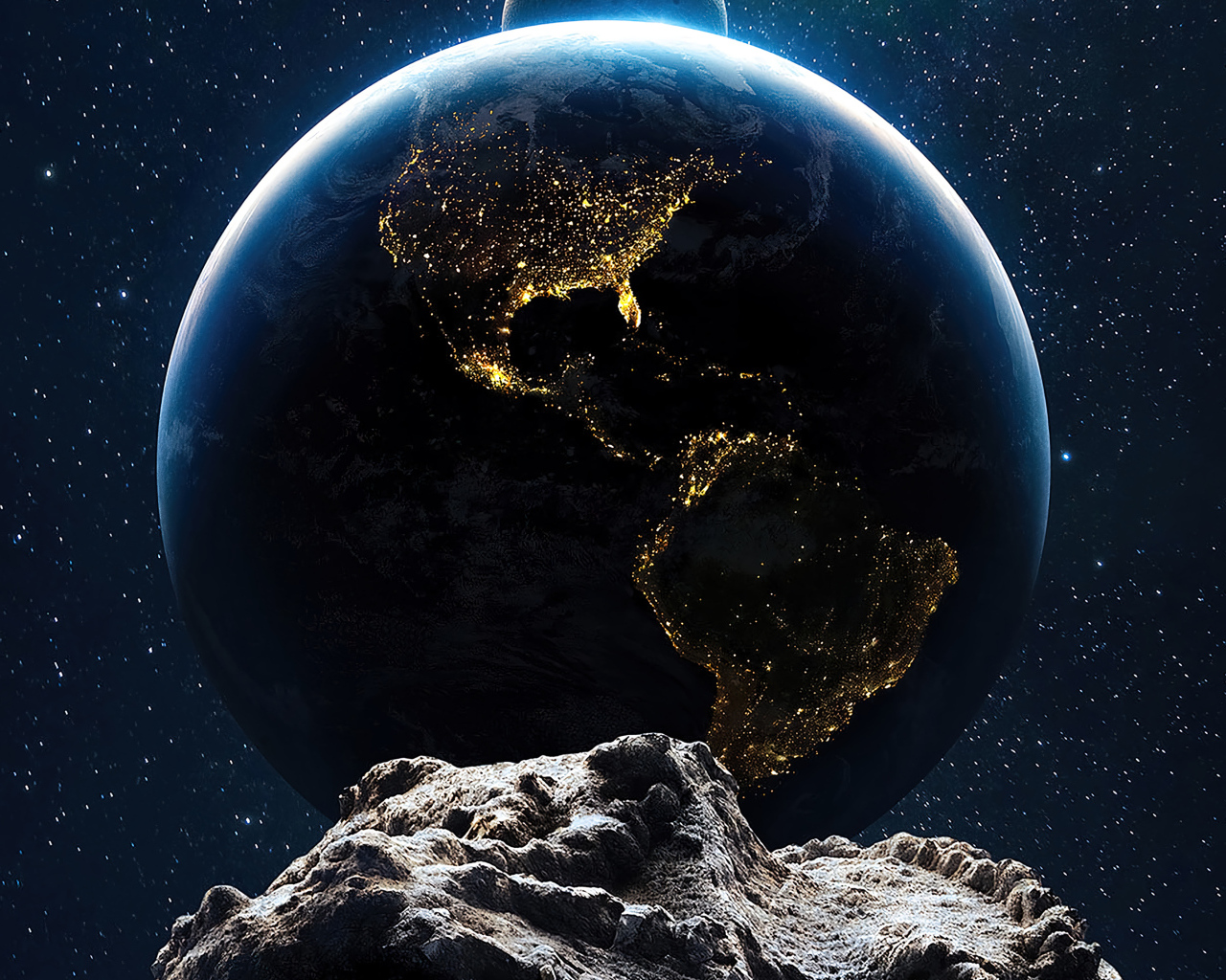 Большой астероид летит в сторону планеты земля