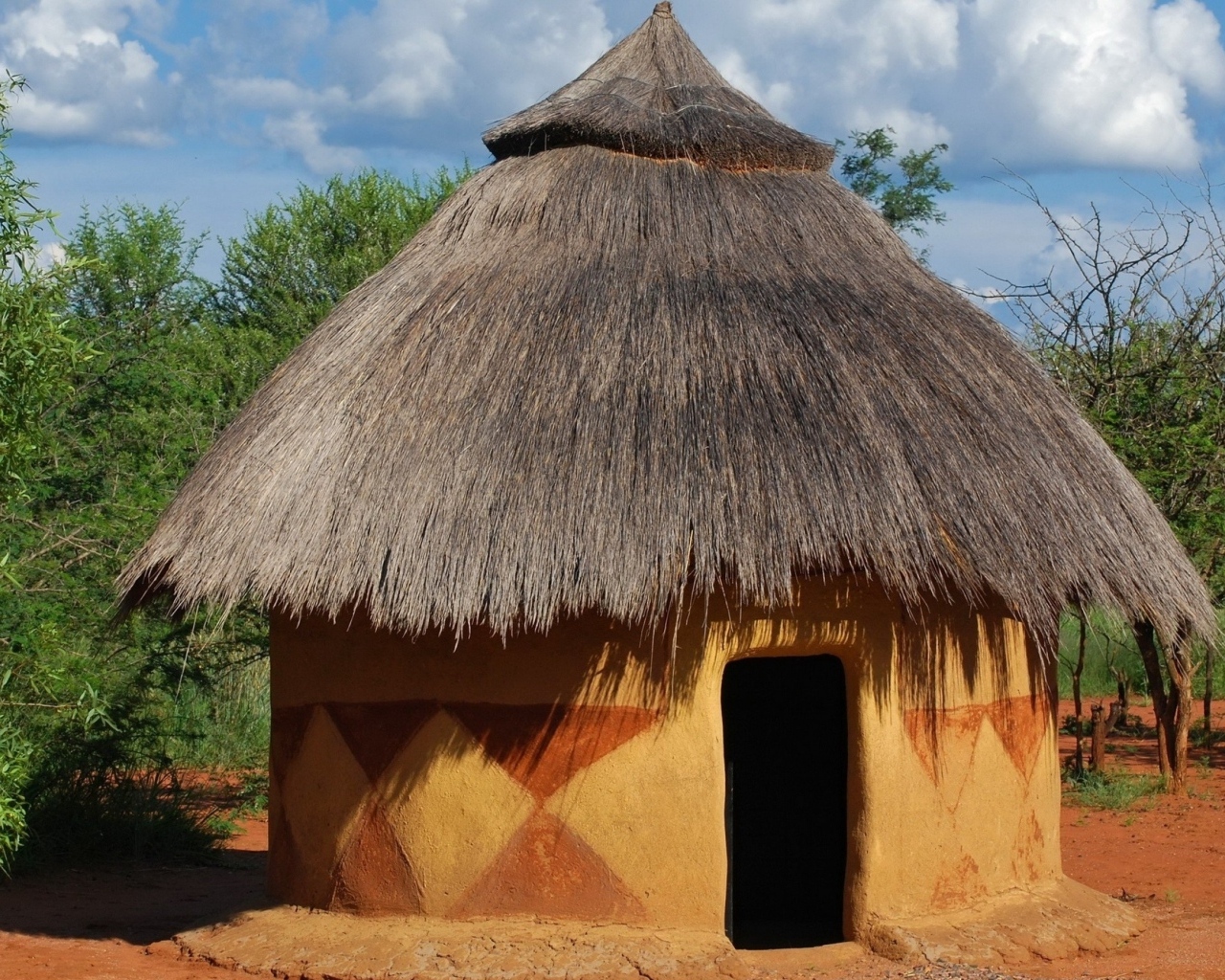 Хижина из глины, Африка