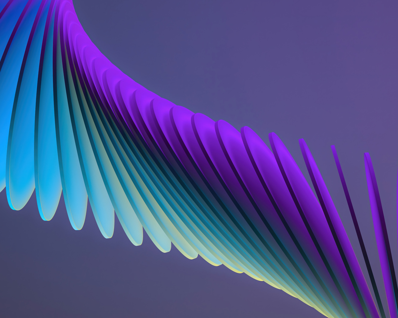 Голубая волнистая 3д спираль 