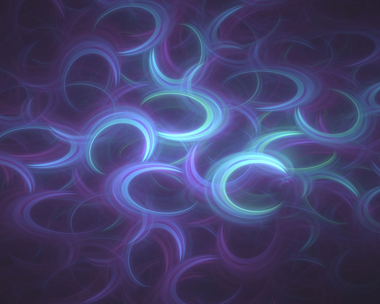 Светящиеся неоновые кольца на полу