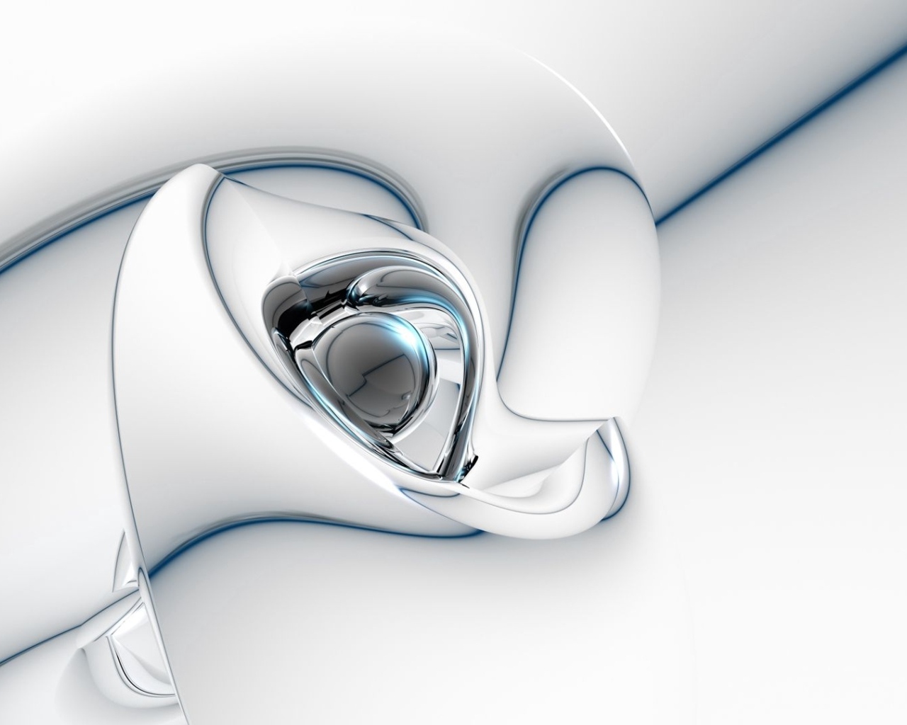 Металлический узор с шаром на сером фоне