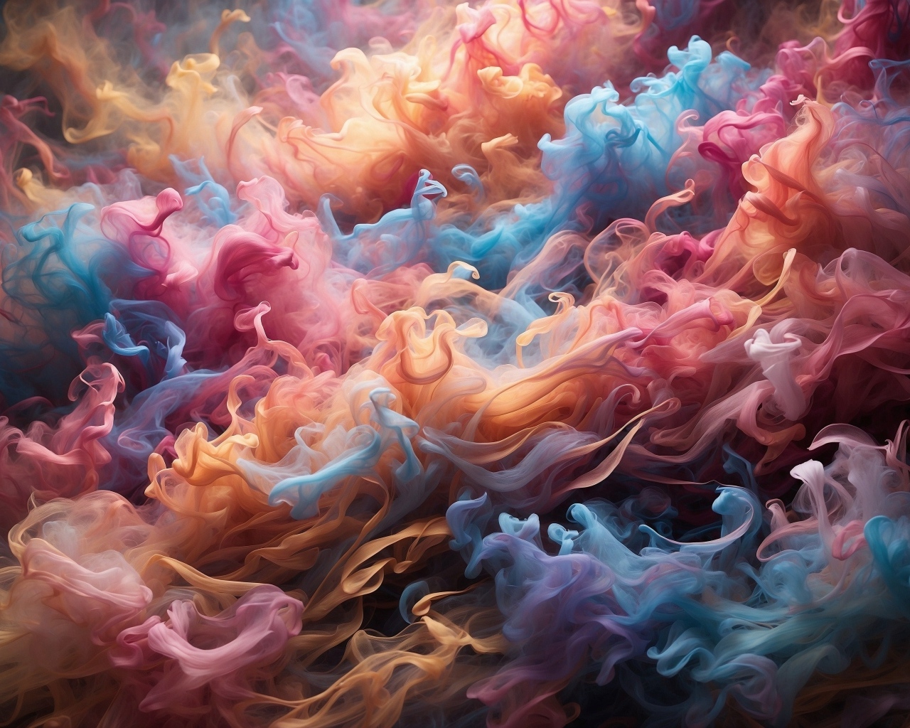 Разноцветный абстрактный дым