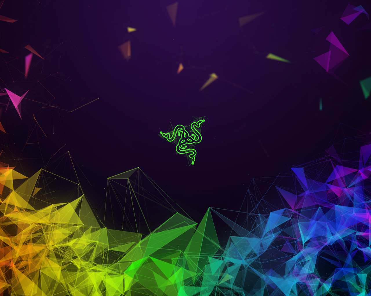 Логотип razer на разноцветном фоне