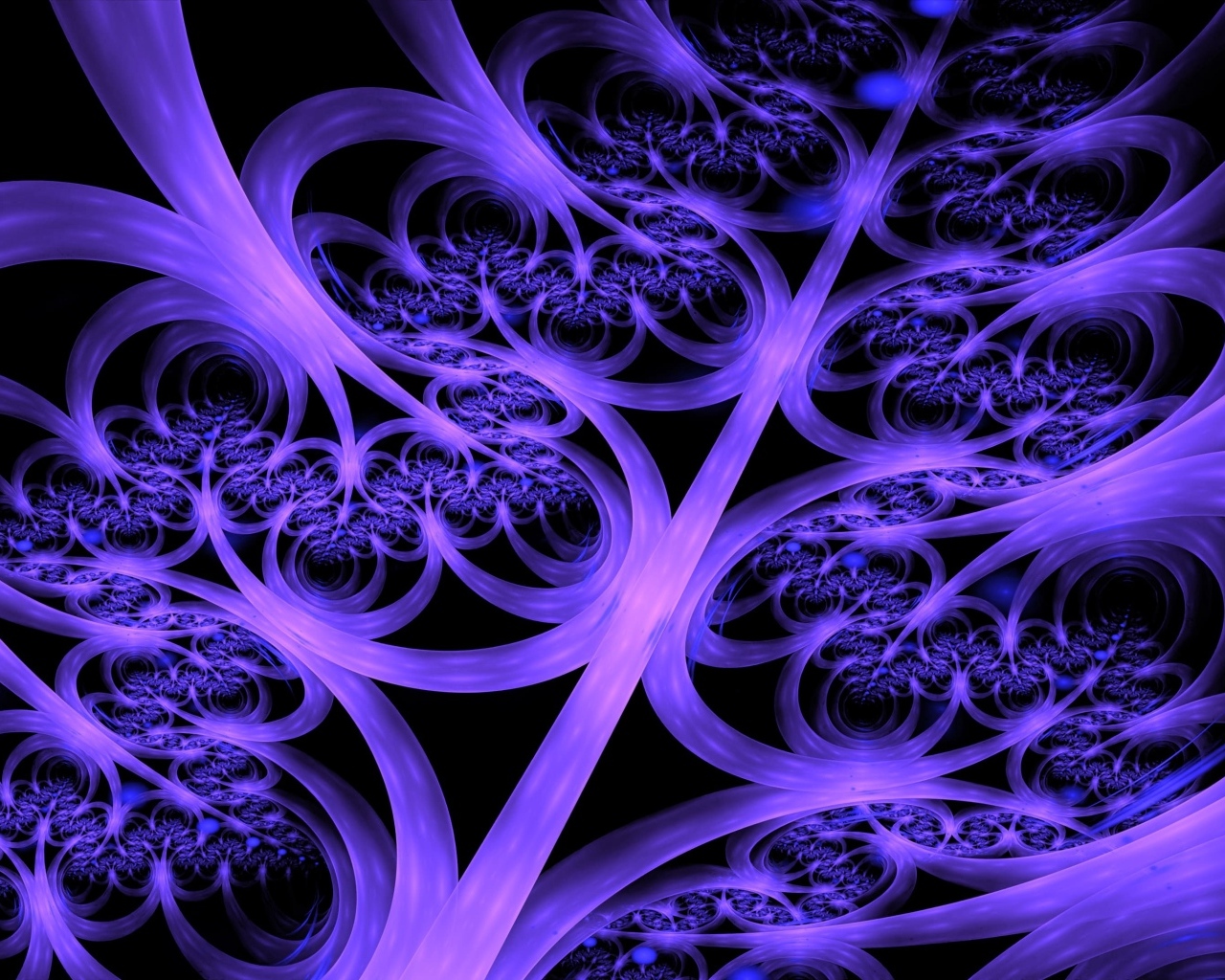 Закрученные фиолетовые фигуры 3д графика
