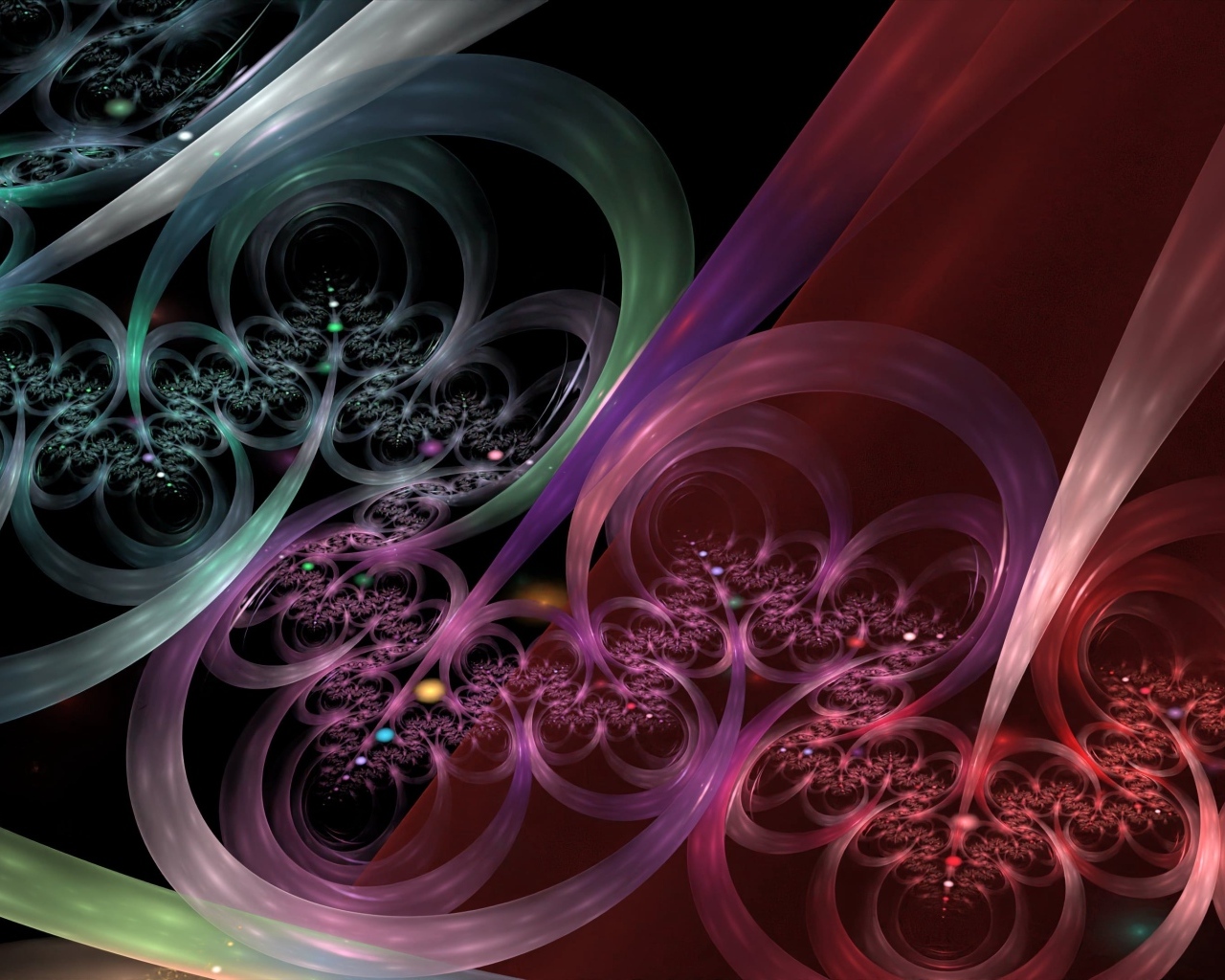 Извилистые разноцветные абстрактные фигуры