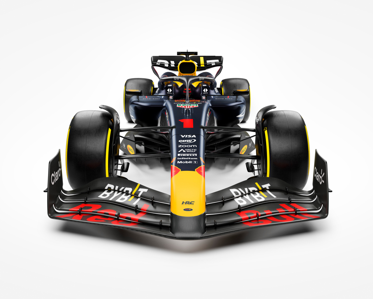 Гоночный автомобиль Red Bull RB20 2024 года вид спереди